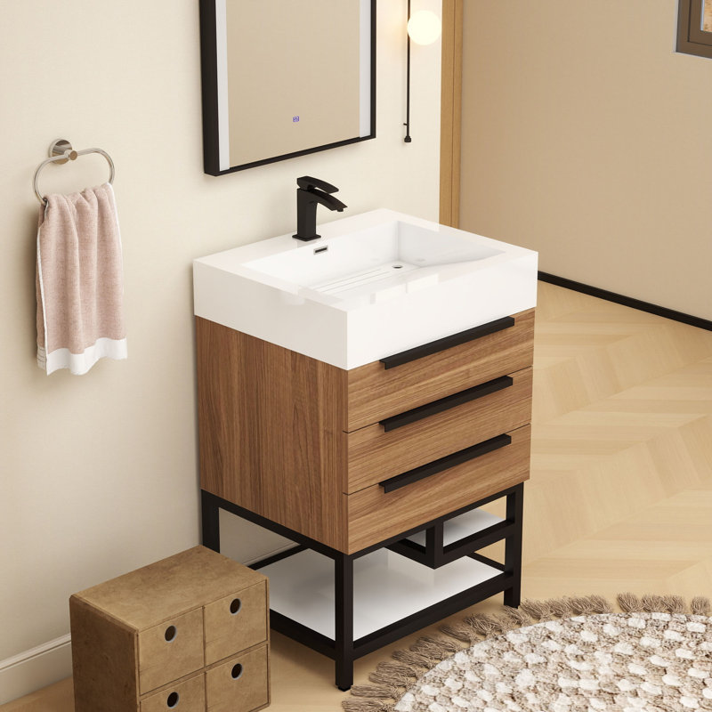 Meuble-lavabo simple l 24 po x P 20 po x H 36 po, Bois