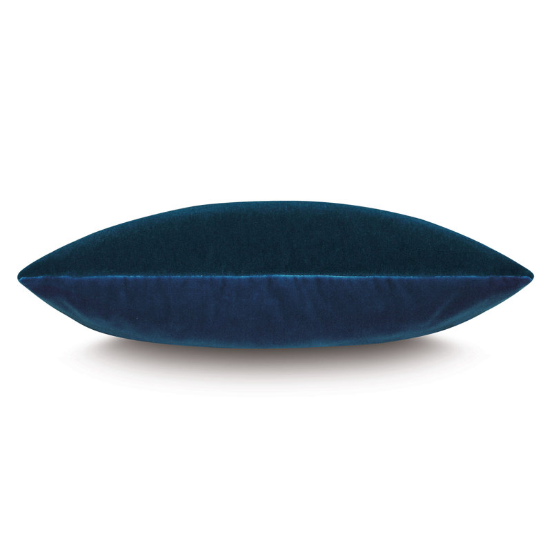 Brahms Alpaca Decorative Pillow In Merlot, Blue, Rectangle 13"H x 22"W