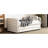 Twin Upholstered Daybed With Trundle And 3 Storage Drawers, Beige, Short - Haired Linen, Easy Assembly For Small Bedrooms Beige Linen Spacious Space Saving Solution Spaces-118953229
