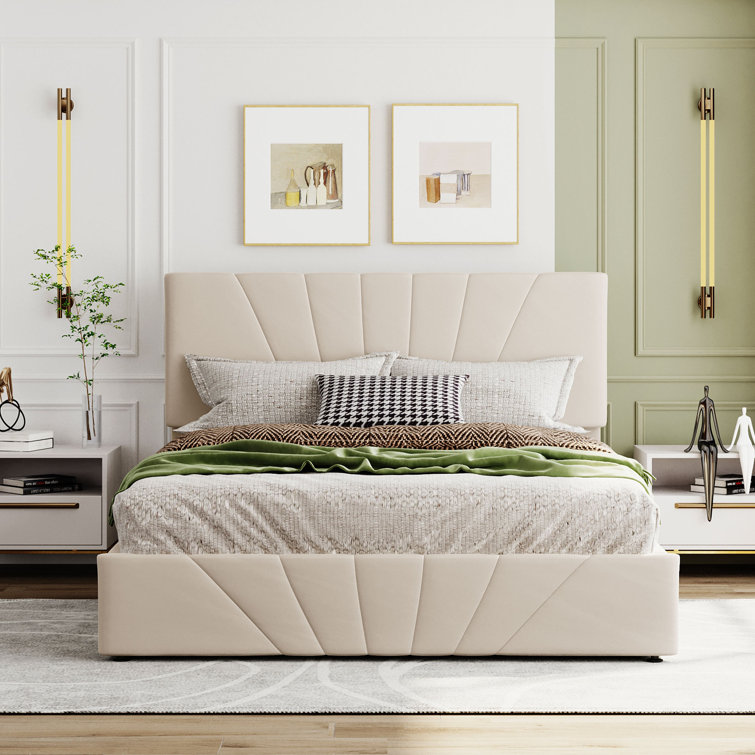 Limpho Upholstered Storage Bed Latitude Run Color: Gray