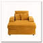 Fauteuil club en tissu avec repose-pieds Corduroy-1891657825