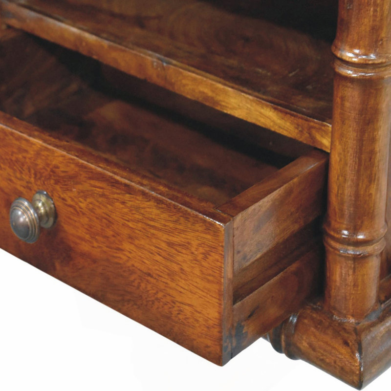 Table de chevet murale en bambou