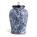Siberian Tiger Blue 21" Porcelain Jar