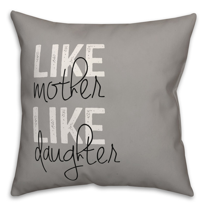  Coussin Like Mother Like Daughter, Polyester/ Bourre en polyester, 20 po x 20 po