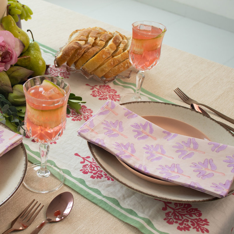 Zeenat Table Napkin, Purple/Orange Floral
