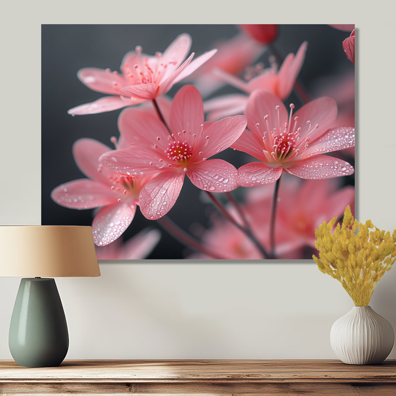 Gillan - impression d'art mural cerisier en fleurs, H 30 po x l 40 po x P 1,5 po, Métal