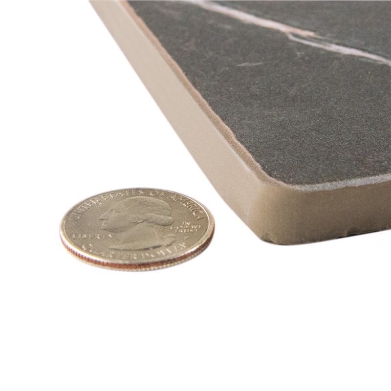 Istanbul 4-3/4 In. X 4-3/4 In. Porcelain Floor And Wall Tile, Black/Beige