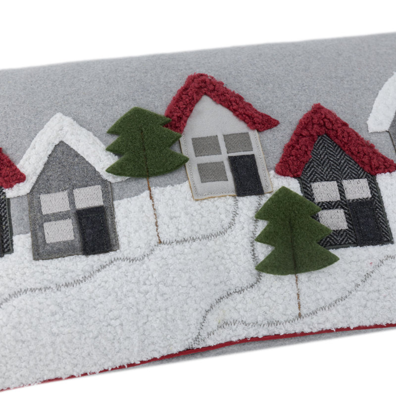 Housse de coussin en polyester brodé 
