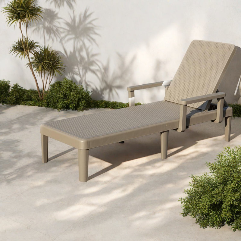 Méridiennes de patio réglables en résine, design moderne pour la piscine