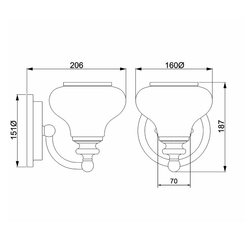 Pierron Dimmable Bath Sconce