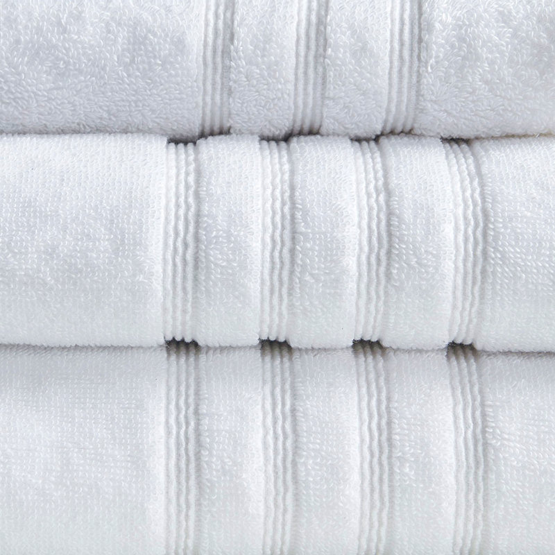 Sustainable Antimicrobial Bath Towel 6 Piece Set, White
