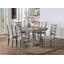 Table de salle à manger de couleur grise à motif de grain de bois 1pc