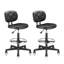 Tall Drafting Rolling Stool Chair with Low Back Support and Adjustable Foot Rest Ring Set of 2 PU Leather Vinly Wide Seat Swivel Standing Desk Chair for Office Home 2 Pack