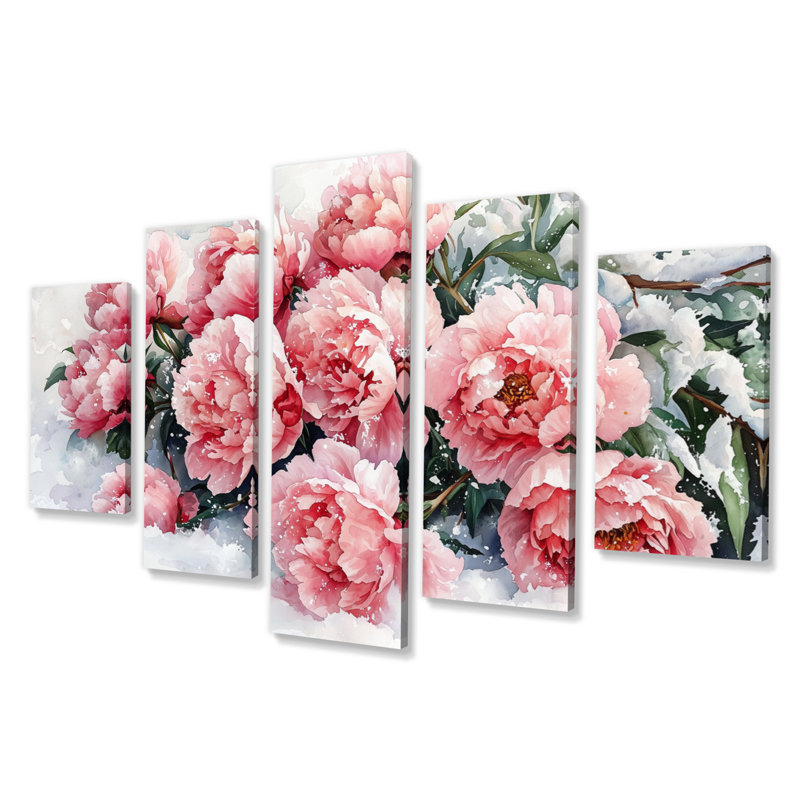 Wagner - pivoines - art mural traditionnel