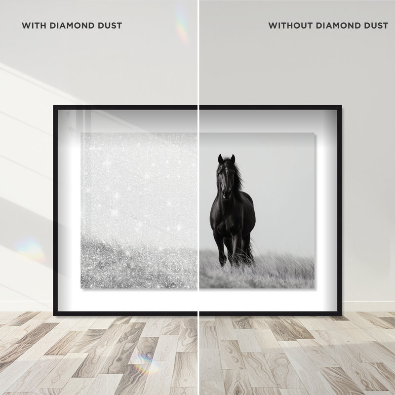 Lone Stallion I Print by Oliver Gal, 25.5" H x 37.5" W, Black Shadowbox