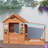 AIUEKES 84.6'' W x 42.7'' D Indoor / Outdoor Wood Playhouse-113780101