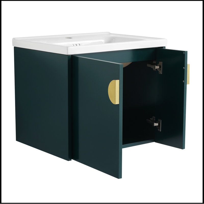 Ensemble de meuble-lavabo simple avec plateau 23,80 Rennell, Vert