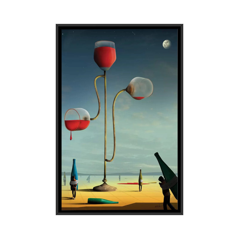 As Três Taças (the Three Cups) by Marcel Caram - Print on Canvas, Black Framed, 152.5 cm H x 101.5 cm W
