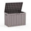 Boîte de rangement verrouillable en résine résistante à l'eau 30,77 "l 45 gallons (brun clair/Gris)-98472497