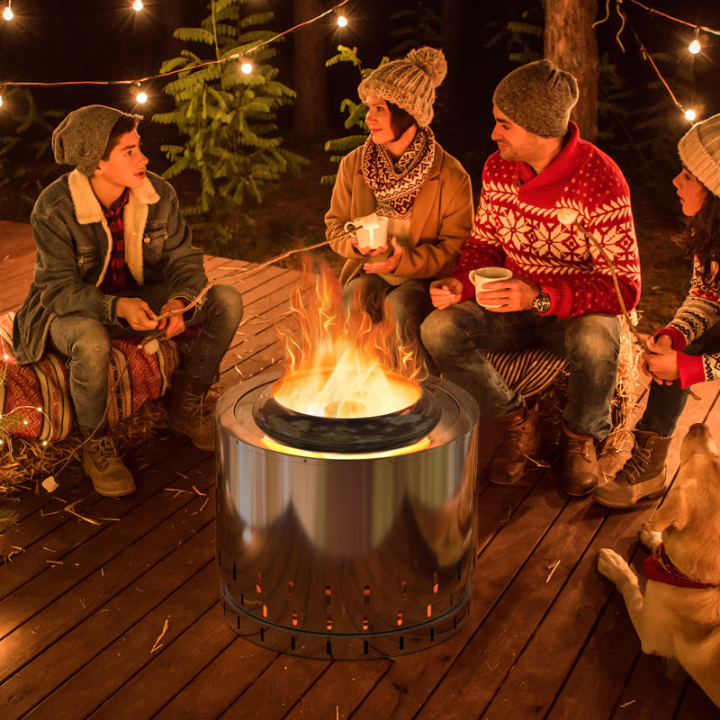 Briet 0.06 Stainless Steel Fire Pit & Grill