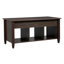 Table basse brune à pieds en bois massif à double couche relevable P2 39,96 po Brown-548543025-548543026