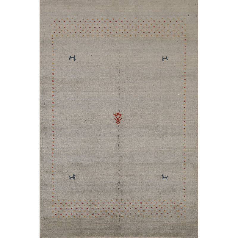 Tapis tribal fabriqué à la main Gabbeh 4 x 6