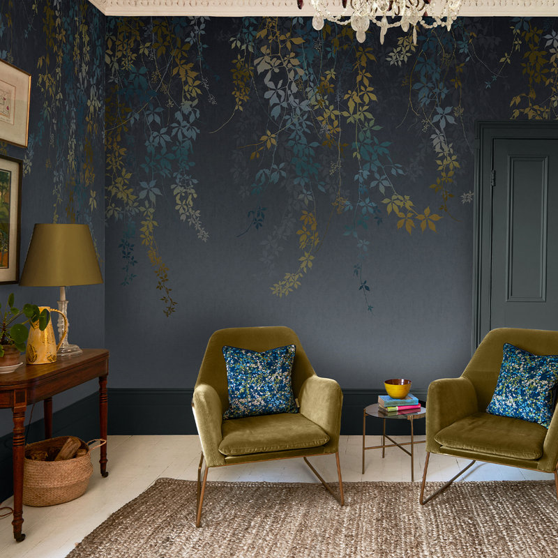 Clarissa Hulse Virginia Creeper Autumn Fixed Size Mural, Blue