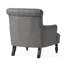 Fauteuil club gris foncé avec tissu, 33,45 po Largeur, hauteur 37,21 po, chaise en tissu 33,74 po, décoration élégante, profondeur, hauteur