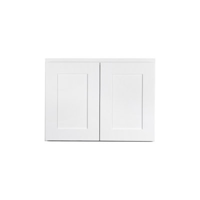 Koville W2418 White Shaker Wall Cabinet With Plywood Box