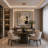 Modern 4 Light LED Gold Chandelier