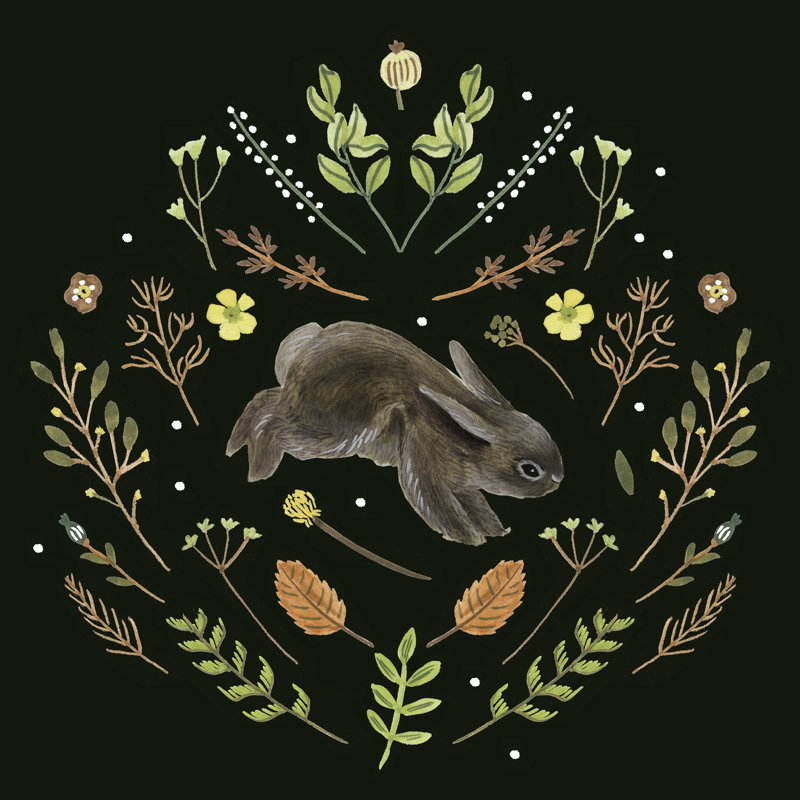 Bunny Field V, H 12 po x l 12 po x P 1,25 po