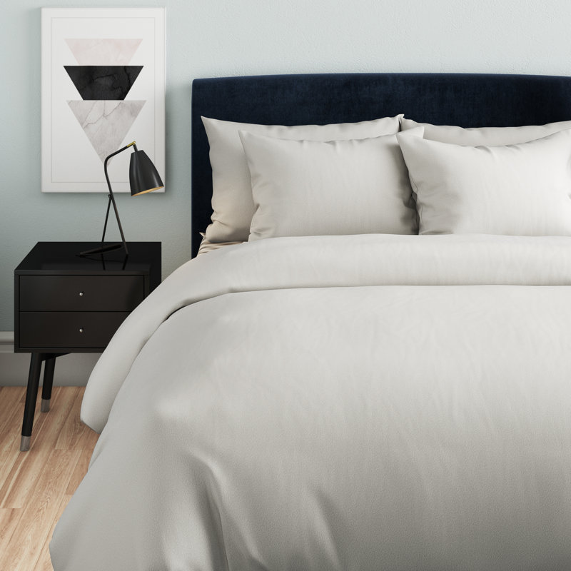 Mavrakis Cotton Solid Colour Duvet Cover Set with Pillowcases Included, Double Duvet Cover + 2 Standard Pillowcases