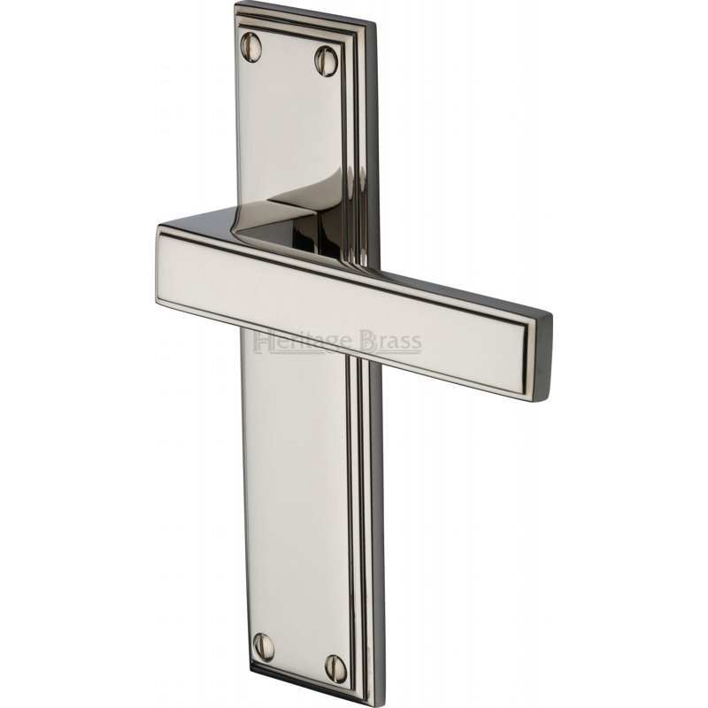 Atlantis Latch Door Handle, Polished Nickel