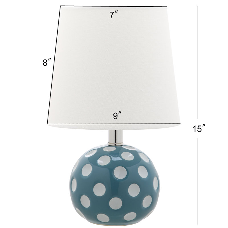 Lampe de table 14,5 po Henja, Bleu/Blanc