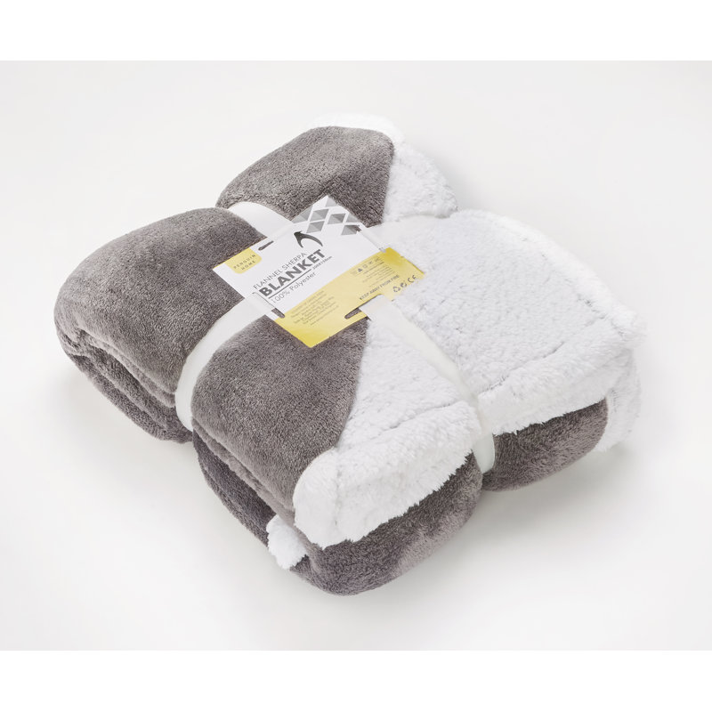 Plain Weave / Muslin Throw Blanket, 150cm W x 200cm L, Charcoal
