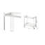 Chariot-bar en acrylique transparent et chrome Chester
