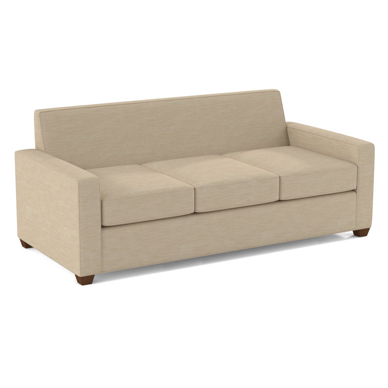 Avery Queen Sleeper Sofa, Ridgecrest Putty, Montana Walnut, Hybrid