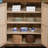 Antique Hand Painted Shoe Cabinet Imitation 24 Pair Solid Wood Shoe Storage Cabinet