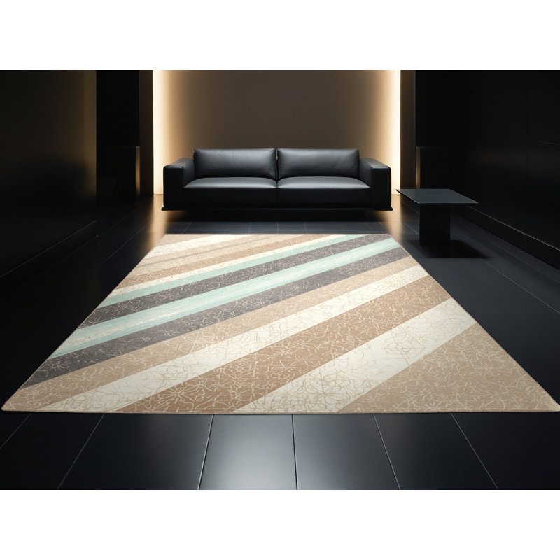 Tapis moelleux moelleux et moelleux d'inspiration mondiale Aurora Borealis, 7 x 9