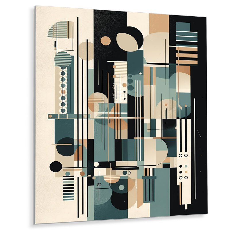 Modern Abstract Wall Decor on Metal, 32" H x 16" W x 1" D