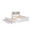 Lit plateforme simple avec tête de lit, USB, lit gigogne et 3 tiroirs