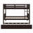 Wood Bunk Bed With Trundle, Convertible Into 2 Individual Single Beds-809406568