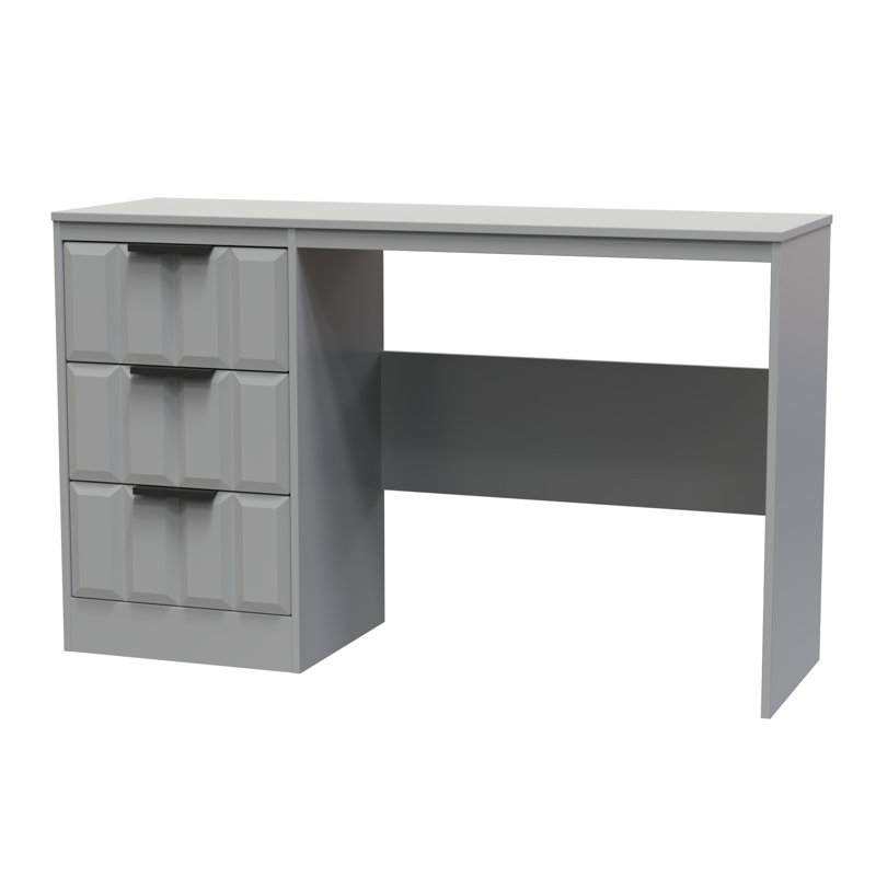 Besian 3 Drawer Desk  (Ready Assembled), Dusk Grey