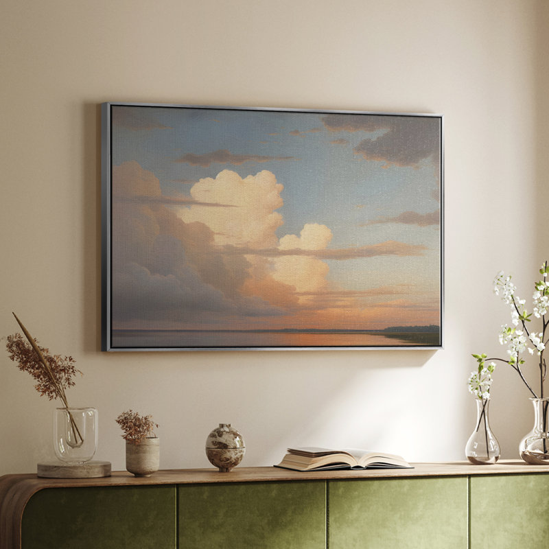 Paysage rétro -DCCDXL III, H 25 po x l 37 po x P 2 po, Toile tendue
