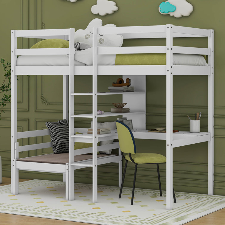 convertible loft bed with desk