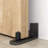 LAZ Black Steel Guide Barn Door Guide Wall Guide With Bottom Adjustable Roller