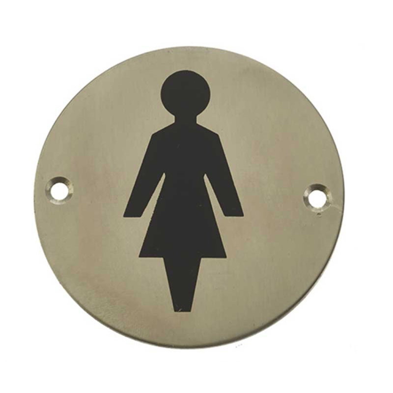Dia. Female Symbol, Satin Stainless Steel