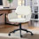 Chaise de travail pivotante à 360 ° Hurrem de conception ergonomique et réglable en hauteur - idéale pour la chambre à coucher, le bureau et les salles de conférence