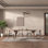Creative solid wood rectangular dining table set