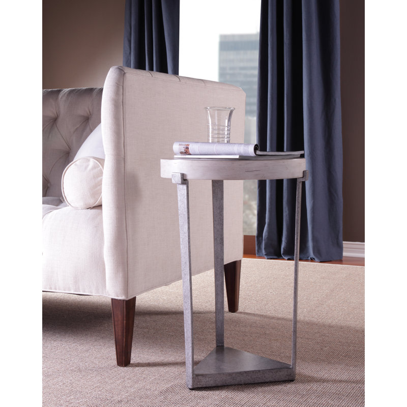 Caribe Solid Wood End Table, Peninsula, Gray